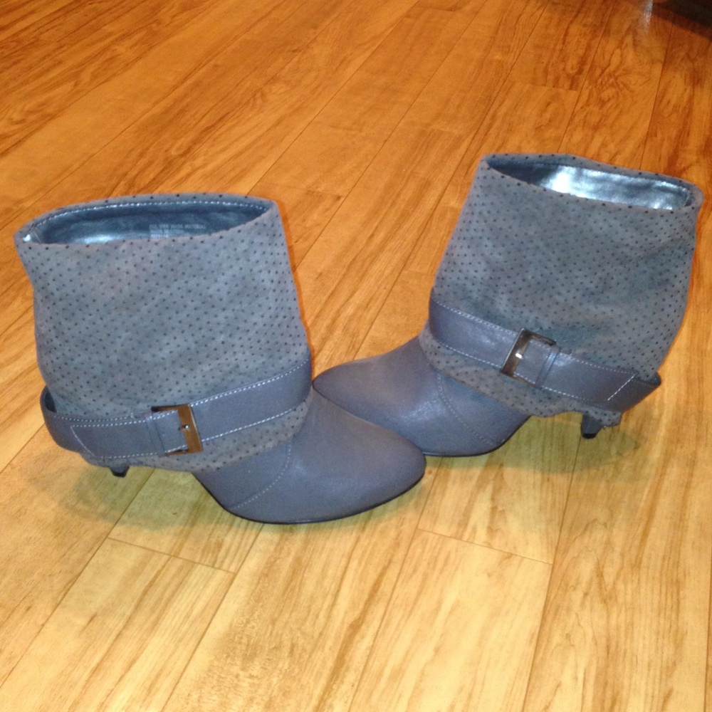 Grey bootie heels. Gently used, only wore twice